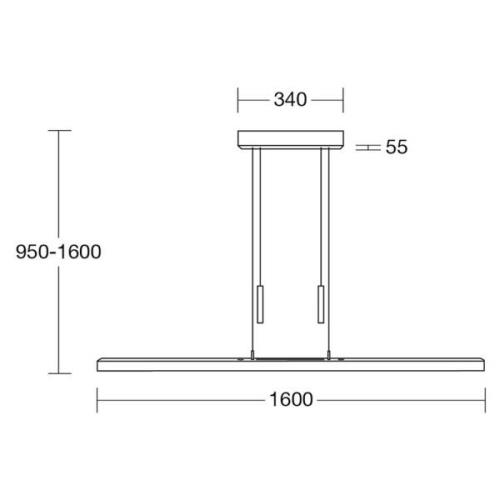 HerzBlut Leonora hänglampa Up & Down 160 cm valnöt