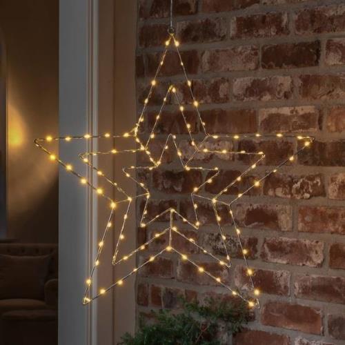 Konstsmide Christmas LED-dekorbelysning silverstjärna 66x64 cm