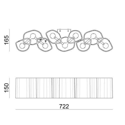 Stilnovo LED-vägglampa Honey 72,2 cm, dimbar