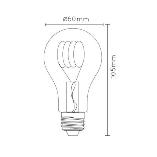 Lucide LED-lampa E27 A60 4W 2.200K bärnstensfärgad dag/natt-sensor