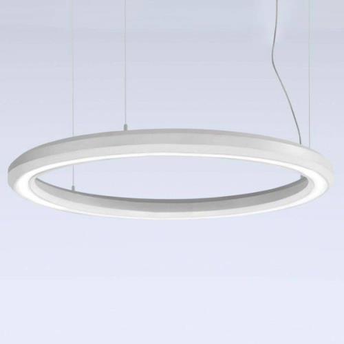 Marchetti LED-pendellampa Materica botten Ø 90 cm vit