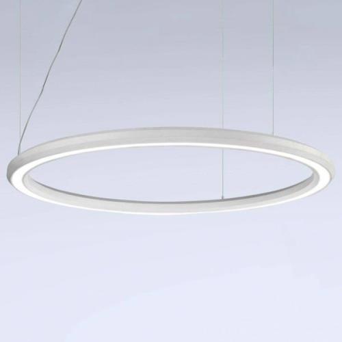 Marchetti LED-pendellampa Materica botten Ø 120 cm vit