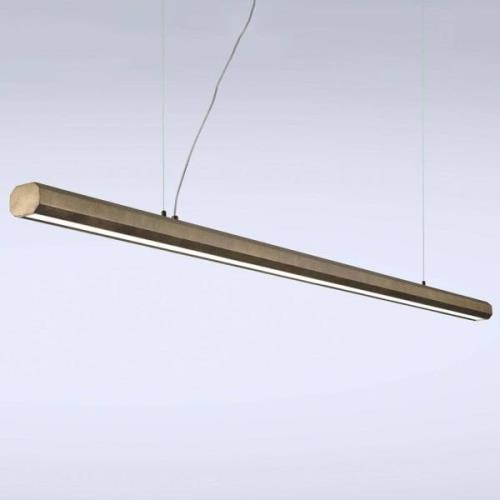 Marchetti LED-pendellampa Materica balk 200 cm mässing