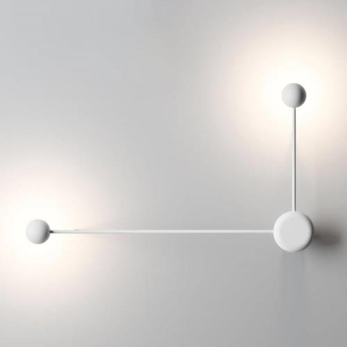 Vibia Designervägglampa Pin med 2 LED-ljuskällor, vit