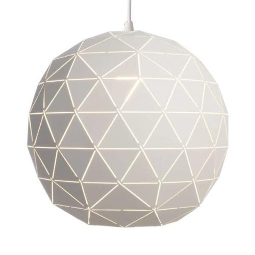 Deko-Light Pendellampa Asterope, Ø 40cm rund, vit