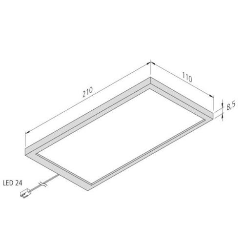 Hera LED-bänklampa Sky Sonar 3-pack 4 000 K stål