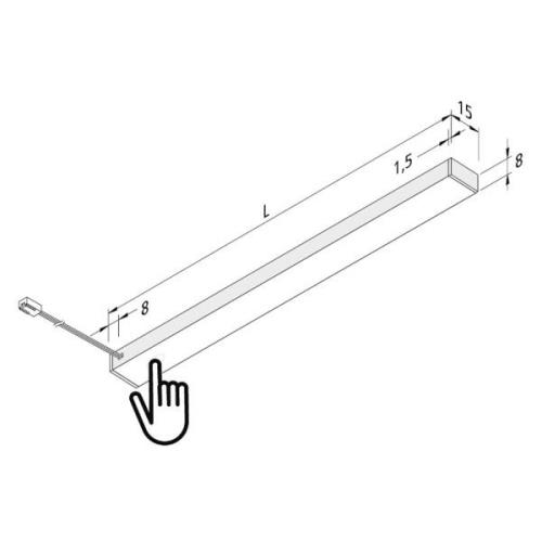 Hera LED-lampa för underskåp Top-Stick FMT, 3 000K, 60cm