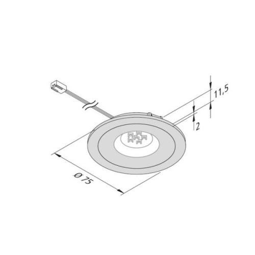 Hera LED-möbelinbyggnadsspot AR 68 4W svart 4 000 K