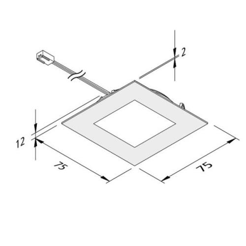 Hera LED-möbelinbyggnadslampa FAQ 68 3-pack stål 4W 930