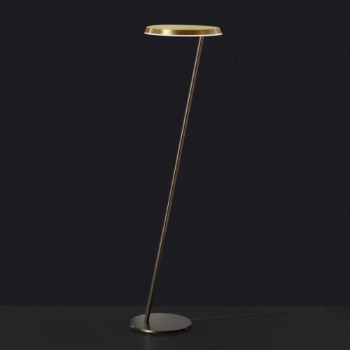 Oluce Amanita 619 LED-golvlampa, brons/guld