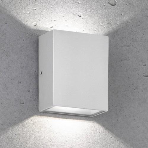 FISCHER & HONSEL LED-utomhusvägglampa Denver, silver