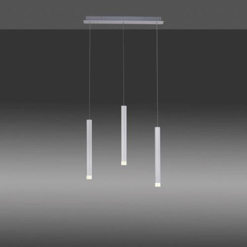 JUST LIGHT. LED-pendellampa Bruno, 3 lampor, aluminium