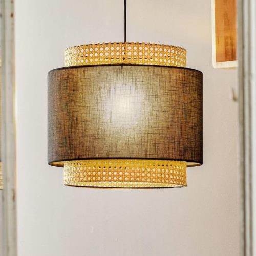 TK Lighting Boho pendellampa, svart/rotting Ø 38 cm