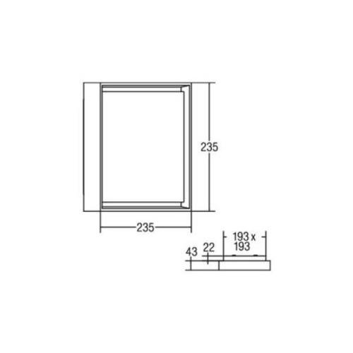 BRUMBERG 60108 LED-taklampa, kvadratisk