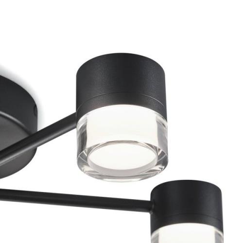 Helestra Kala LED-taklampa, svart, 11 lampor