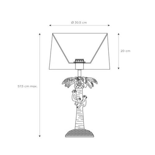 Lucide Extravaganza Coconut bordslampa, svart