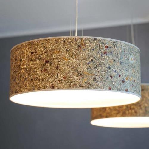 LeuchtNatur Discus hängande lampa 55cm Almwiese vit