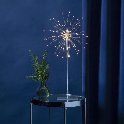 STAR TRADING LED-dekorbelysning Firework 3D silvergrå 50 cm