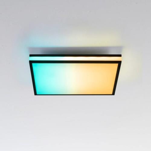 JUST LIGHT. LED-taklampa Mario, CTT, RGB, 45x45cm, svart