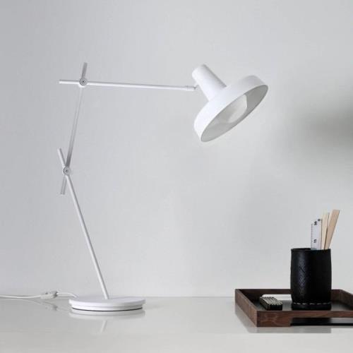 GRUPA Arigato bordslampa, tredelad arm, vit