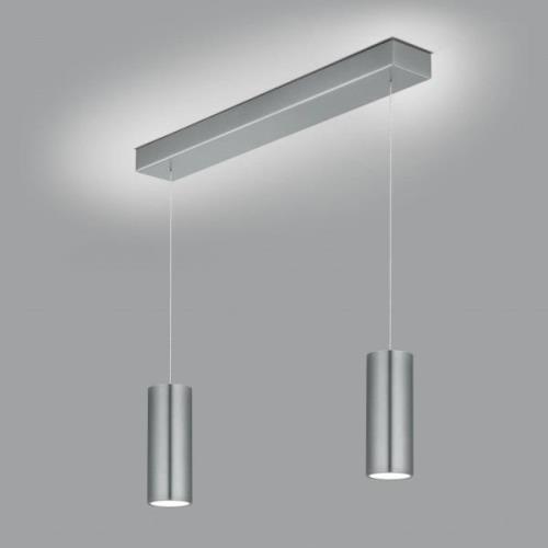 Knapstein LED-hänglampa Helli up/down 2 lampor nickel matt