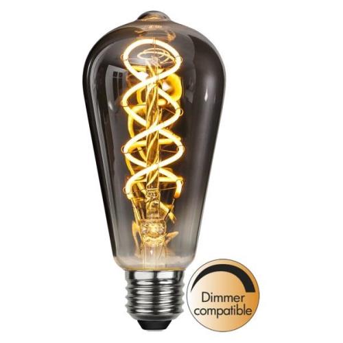 STAR TRADING LED-lampa E27 ST64 2W filament 2 100 K rök