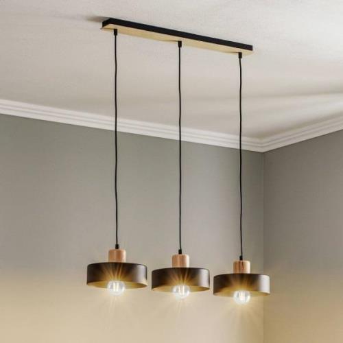 EMIBIG LIGHTING Pendellampa Tako, 3 lampor, svart