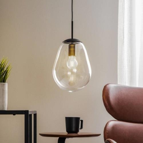 Nowodvorski Lighting Pear S pendellampa med glasskärm, svart