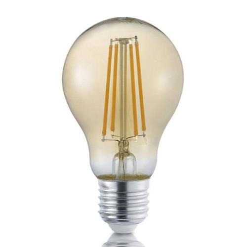 Trio Lighting LED-filamentlampa E27 8W guld switch dimmer 2700K