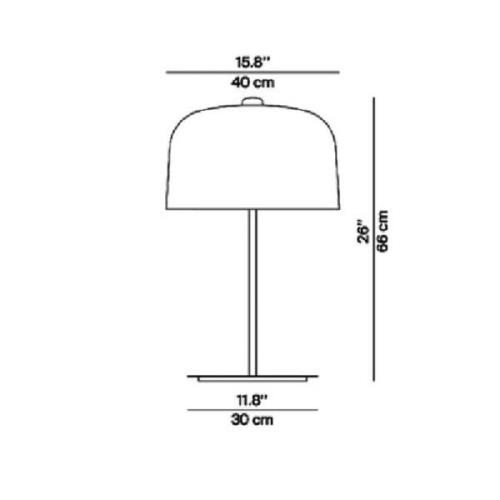 Luceplan Zile bordslampa mullvadsgrå, höjd 66 cm