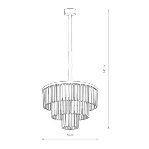 Nowodvorski Lighting Cristal pendellampa, transparent/silver, Ø 56 cm