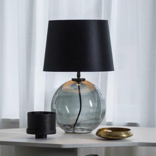 PR Home Jonna bordslampa Ø 25 cm rökglas/svart