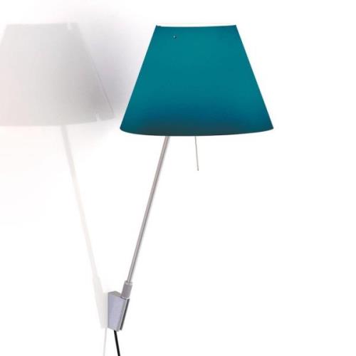 Luceplan Costanzina vägglampa aluminium, petrolblå