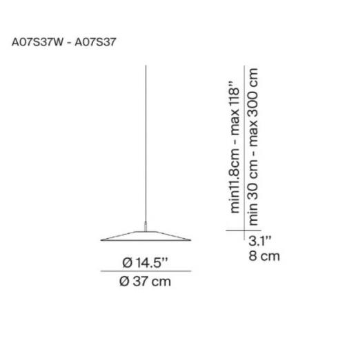 Luceplan Koinè LED-pendellampa 927 Ø37cm svart