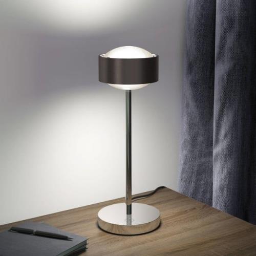 Top Light Puk! 120 Eye Table LED, linser matt, brun/krom