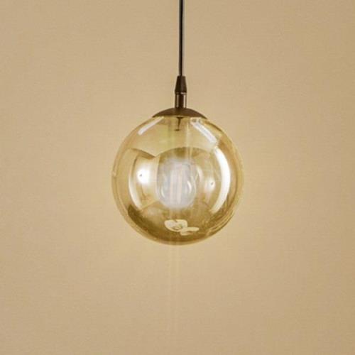 EMIBIG LIGHTING Pendellampa Glassy, svart, grafit, glas, Ø 14 cm, E14