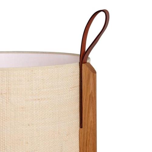 Carpyen Greta bordslampa, naturfiber/ek, höjd 58cm