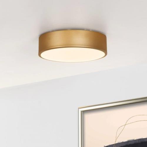 Lucide LED-taklampa Unar, guld matt, Ø 20 cm