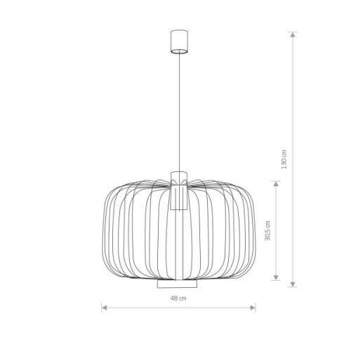 Nowodvorski Lighting Hänglampa Allan med stålfjäderskärm