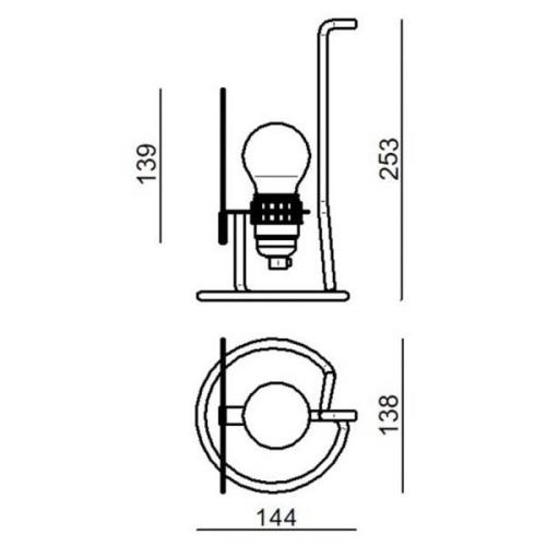 Stilnovo Bugia LED-bordslampa, röd