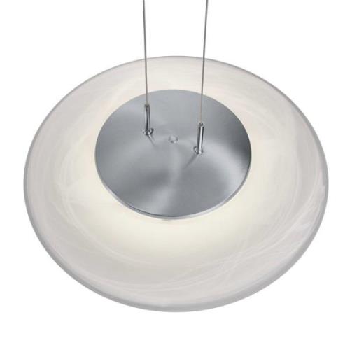 HELL LED-pendellampa Findus, nickel matt/krom