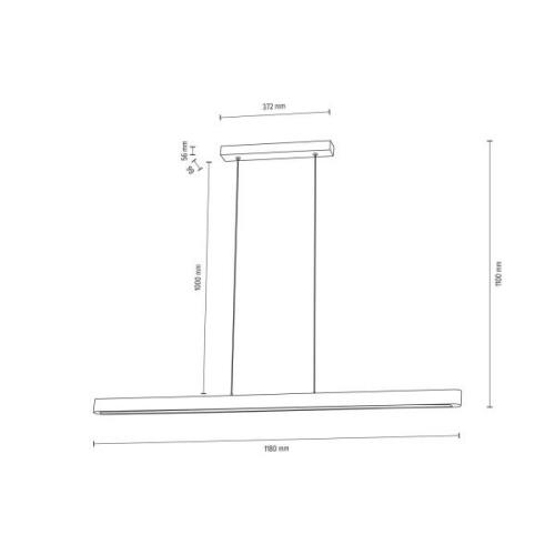 Envostar Lineo LED-pendellampa furugrå 118cm