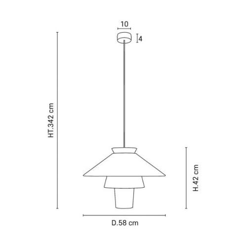 MARKET SET Ruche pendellampa, Ø 58cm, marshmallow