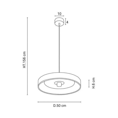 MARKET SET Portinatx pendellampa Ø 50 cm vit