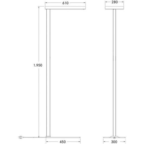 BRUMBERG Adrea-LED-golvlampa mikroprismatisk