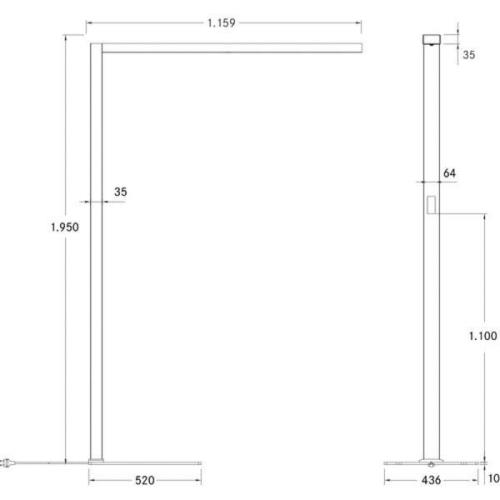 BRUMBERG LED-golvlampa Bevon mikroprisma direkt/indirekt