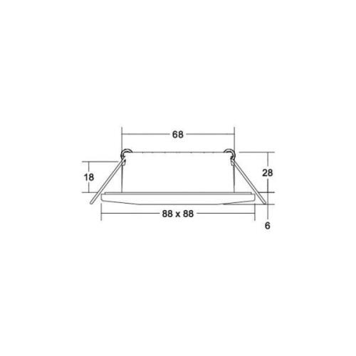 BRUMBERG Choose LED-inbyggd downlight kantig, vit