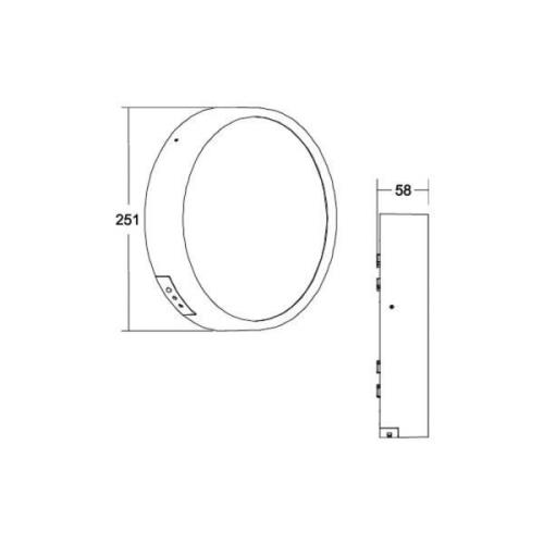 BRUMBERG Eye LED-utomhusvägglampa ring svart