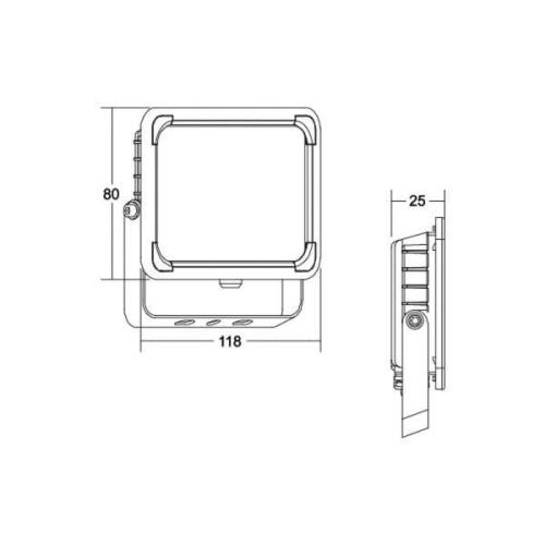 BRUMBERG Neo Mini LED-strålkastare, bredd 11,5 cm 4000K