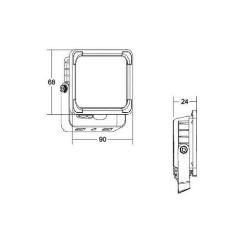 BRUMBERG Neo Micro LED-strålkastare, bredd 9 cm, 3 000K